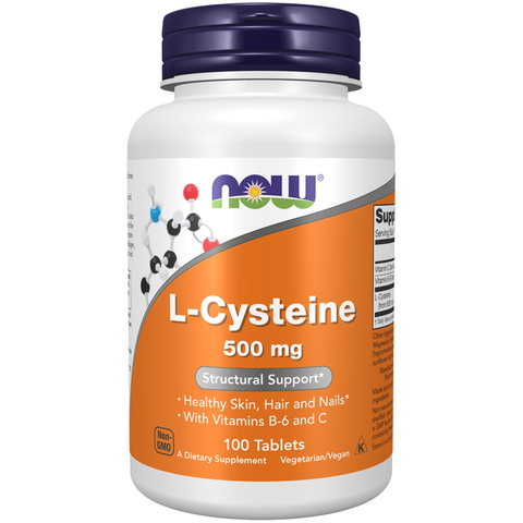 L-cisteína 500 mg NOW Foods – 100 comprimidos
