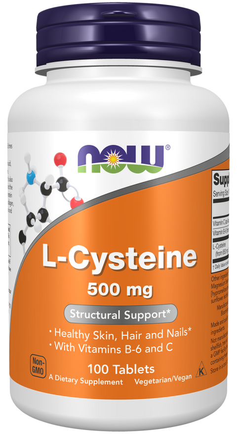 L-cisteína 500 mg NOW Foods – 100 comprimidos