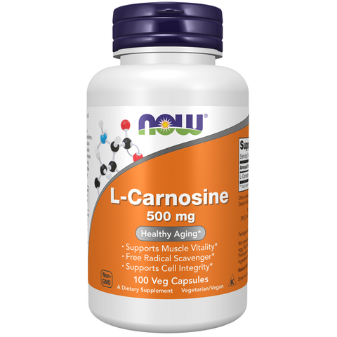 L-carnosina 500 mg NOW Foods – 100 cápsulas vegetais