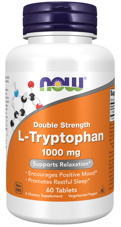 L-triptofano 1000 mg NOW Foods – 60 comprimidos