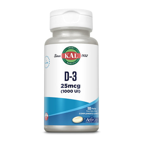 Vitamina D3 1000 UI 100 Cápsulas Moles KAL – Viva Saudável