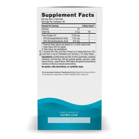 Ultimate Omega 2X 120 Caps Nordic Naturals