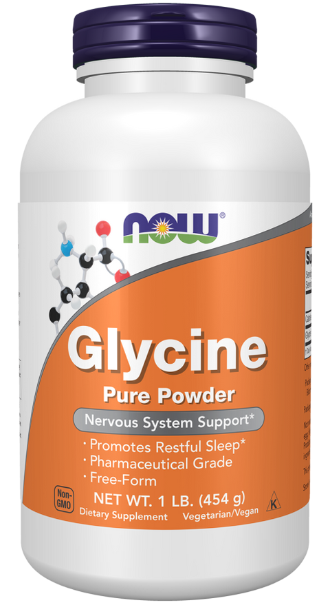 Glicina em pó NOW Foods Glycine Pure Powder – 454 g