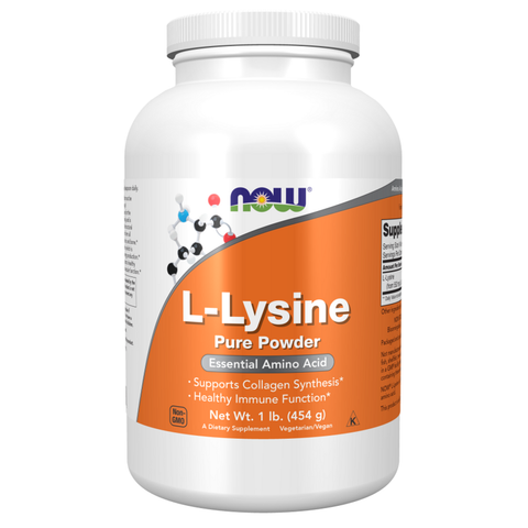 L-lisina em pó NOW Foods – 454 g