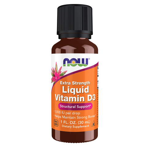 Vitamina D3 gotas NOW Foods – Vitamin D-3 Liquid 1000 UI por gota 30 ml