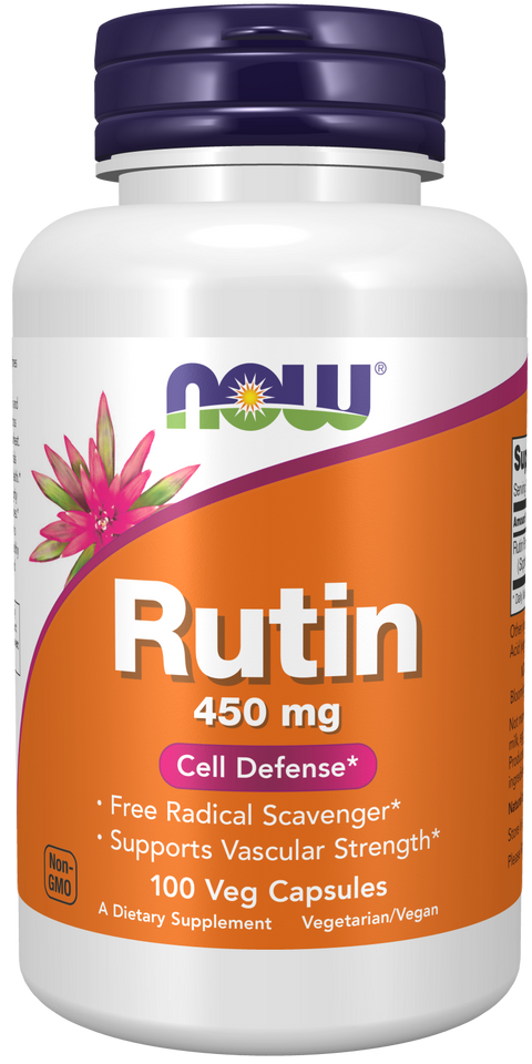 Rutina 450 mg NOW Foods – 100 cápsulas vegetais