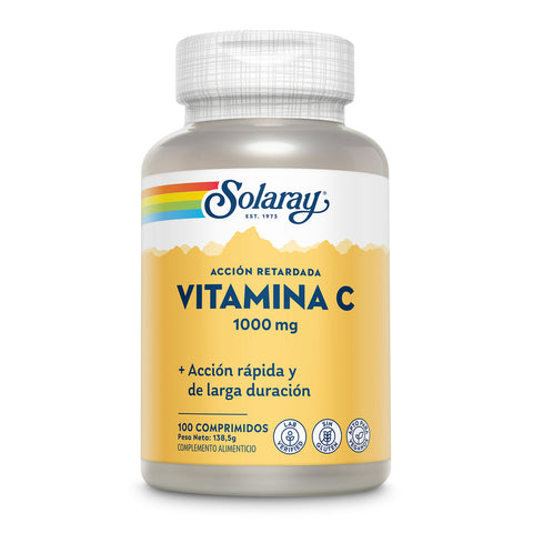 Vitamina C 1000 mg Ação Retardada 100 Comprimidos Solaray – Viva Saudável