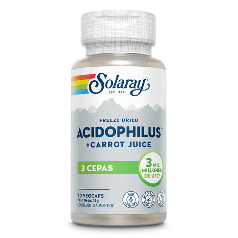 Acidophilus Vegan 30 Cápsulas Vegetais Solaray – Viva Saudável