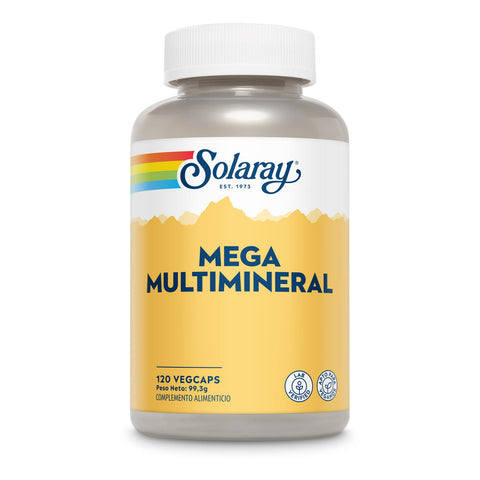 Mega Multi Mineral 120 Cápsulas Vegetais Solaray – Viva Saudável