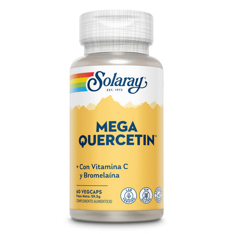 Mega Quercetina 600 mg com Bromelina 60 Cápsulas Vegetais Solaray – Viva Saudável