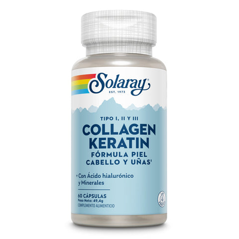 Collagen Keratin 60 Cápsulas Solaray – Viva Saudável
