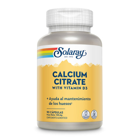 Citrato de Cálcio com Vitamina D3 90 Cápsulas Solaray – Viva Saudável