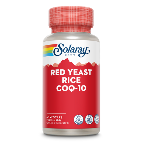Levedura de Arroz Vermelho com Q10 60 Cápsulas Vegetais Solaray – Viva Saudável