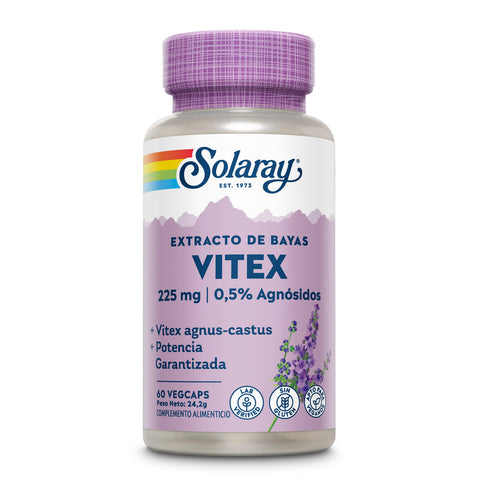Vitex (Agnocasto) 60 Cápsulas Vegetais Solaray – Viva Saudável