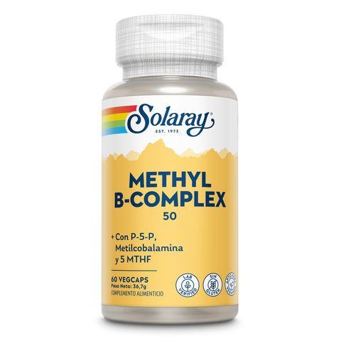 Methyl B-Complex 50 Complexo B Metilado 60 Cápsulas Vegetais Solaray – Viva Saudável