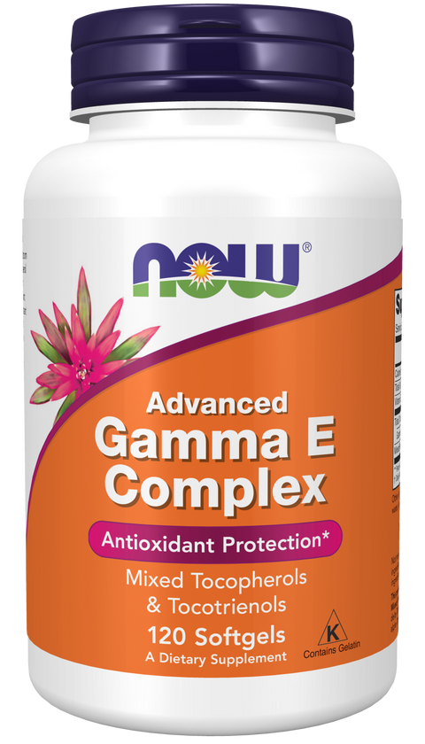 Vitamina E gama-tocoferol NOW Foods – Advanced Gamma E Complex 120 cápsulas moles