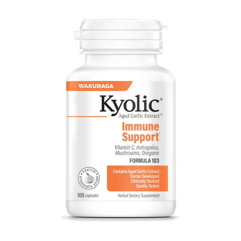 Kyolic Fórmula 103 – embalagem sobre fundo branco