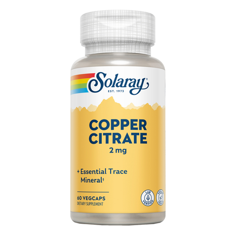 Citrato de Cobre 2 mg 60 Cápsulas Vegetais Solaray – Viva Saudável