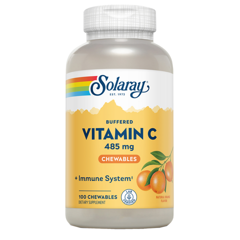 Vitamina C 485 mg Mastigável Laranja 100 Comprimidos Solaray – Viva Saudável