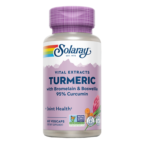 Advanced Turmeric Cúrcuma com Bromelina e Boswellia 60 Cápsulas Vegetais Solaray – Viva Saudável