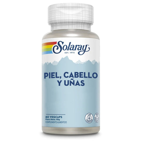 Pele, Cabelo e Unhas 60 Cápsulas Vegetais Solaray – Viva Saudável
