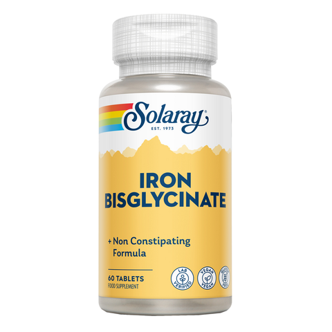 Bisglicinato de Ferro 25 mg 60 Comprimidos Solaray – Viva Saudável