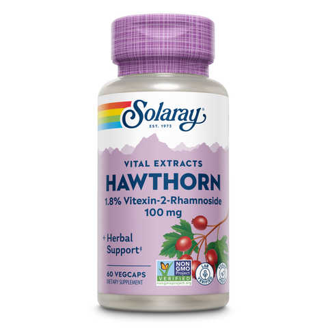 Espinheiro-Alvar 100 mg 60 Cápsulas Vegetais Solaray – Viva Saudável