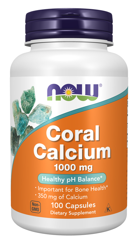 Cálcio de coral 1000 mg NOW Foods – 100 cápsulas