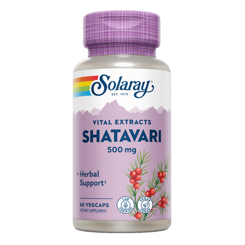 Shatavari 500 mg 60 Cápsulas Vegetais Solaray – Viva Saudável