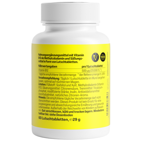 Vitamina B12 500μg Pastilhas