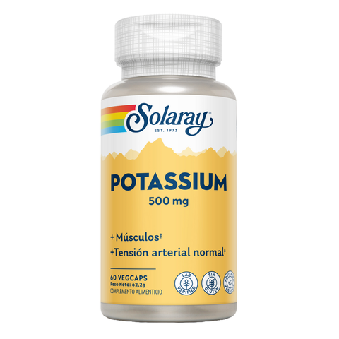 Citrato de Potássio 500 mg 60 Cápsulas Vegetais Solaray – Viva Saudável