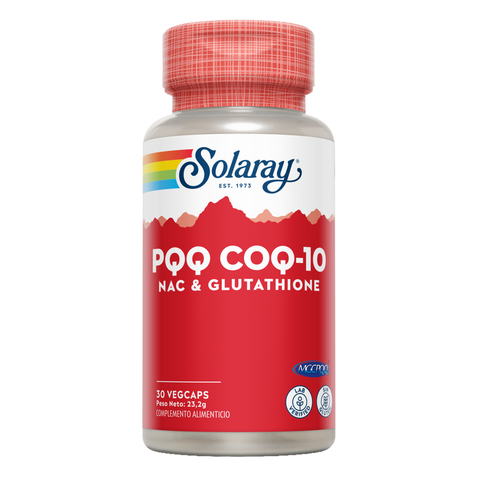 PQQ e CoQ10 com Glutationa e NAC 30 Cápsulas Vegetais Solaray – Viva Saudável