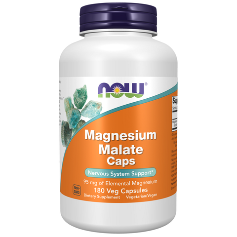 Malato de magnésio NOW Foods – cápsulas vegetais veganas