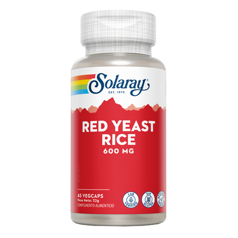 Levedura de Arroz Vermelho 600 mg 45 Cápsulas Vegetais Solaray – Viva Saudável