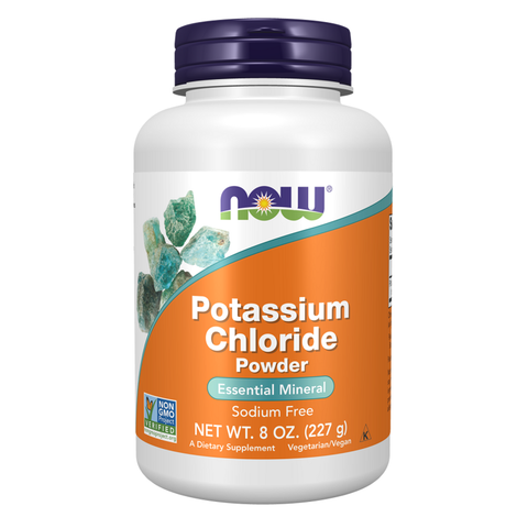 Cloreto de potássio em pó Potassium Chloride NOW Foods – 227 g