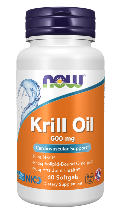 Óleo de krill 500 mg NOW Foods – 60 cápsulas moles