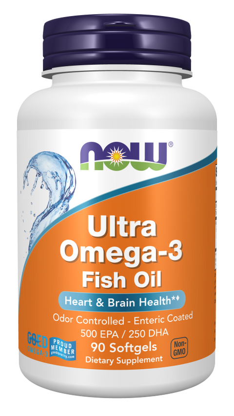 Ultra Omega-3 EPA e DHA NOW Foods – 90 cápsulas moles entéricas