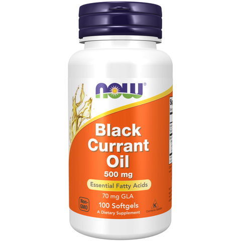 Óleo de groselha negra 500 mg NOW Foods Black Currant Oil – 100 cápsulas moles
