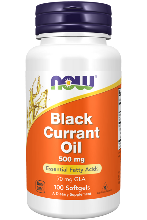 Óleo de groselha negra 500 mg NOW Foods Black Currant Oil – 100 cápsulas moles