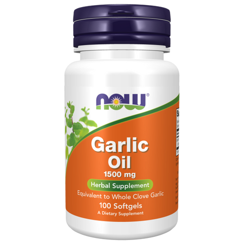 Óleo de alho 1500 mg NOW Foods – 100 cápsulas moles