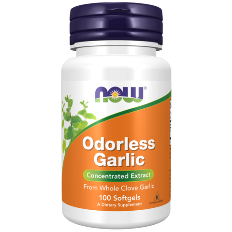 Alho sem odor NOW Foods – 100 cápsulas moles