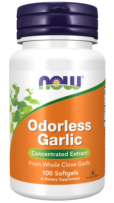 Alho sem odor NOW Foods – 100 cápsulas moles