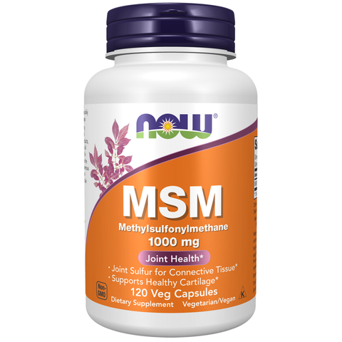 MSM 1000 mg NOW Foods – 120 cápsulas vegetais