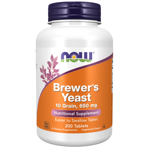 Levedura de cerveja 650 mg NOW Foods – 200 comprimidos