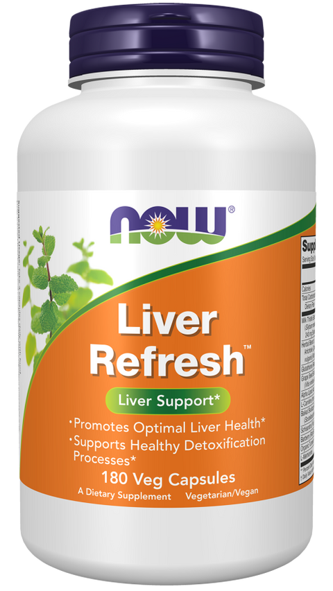 Liver Refresh com cardo mariano NOW Foods – 180 cápsulas vegetais