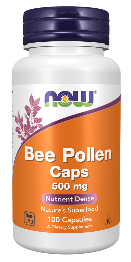 Pólen de abelha 500 mg NOW Foods – 100 cápsulas