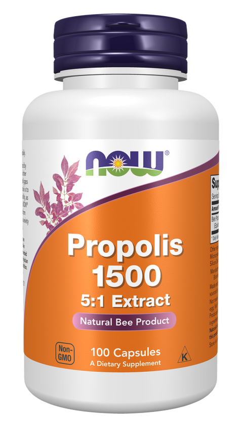Própolis 1500 extrato 5:1 NOW Foods – 100 cápsulas