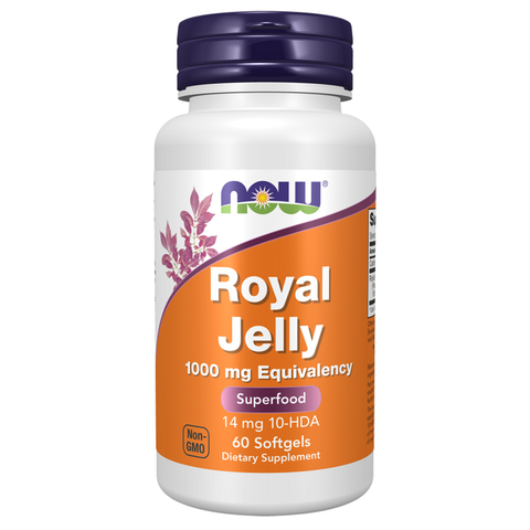 Geleia real 1000 mg NOW Foods – 60 cápsulas moles