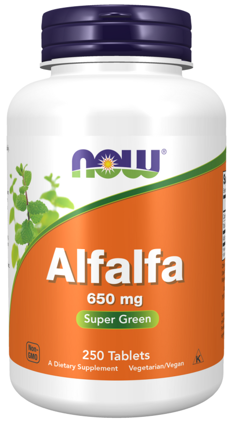Alfalfa 650 mg NOW Foods – 250 comprimidos