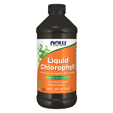 Clorofila líquida sabor menta NOW Foods – 473 ml